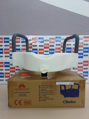 Mobiclinic, Elevador wc, Cibeles, Asiento de inodoro, Marca española, Reposabrazos acolchados, Con asas, Ayudas para el baño, Personas mayores, Discapacidad, Movilidad reducida, Confort, 10 cm